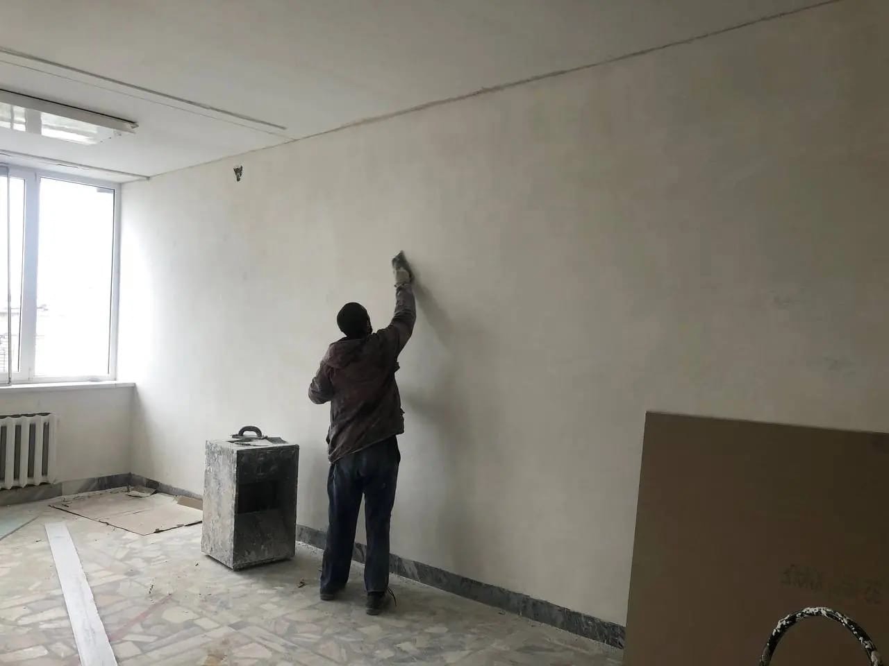 Продолжается ремонт Дворца культуры в с.Дыгулыбгей