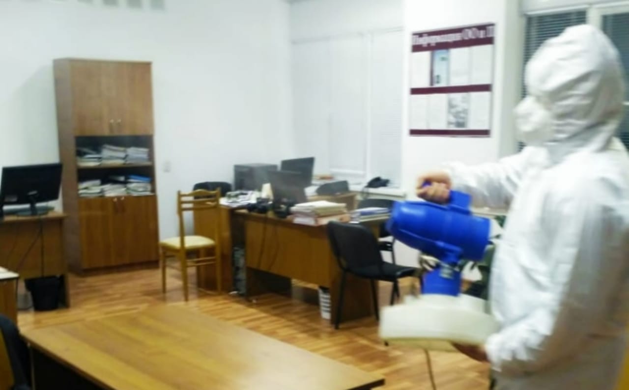В Баксане проводят дезинфекцию помещений